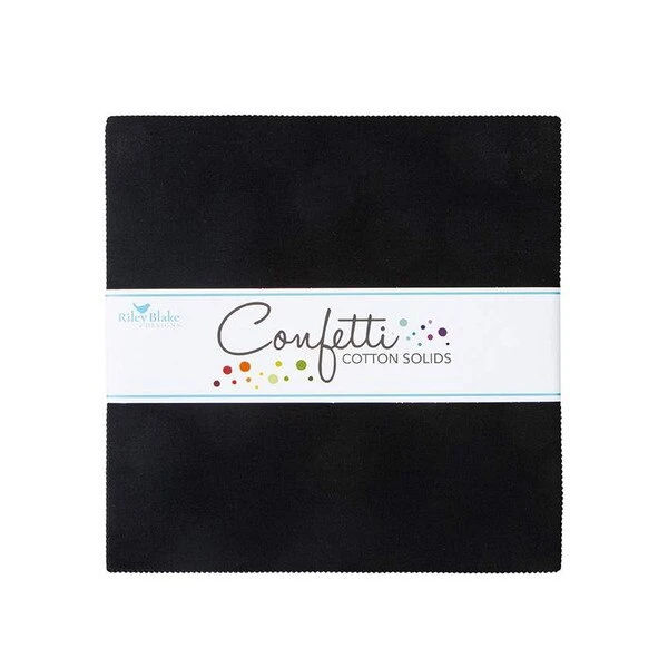 Confetti Cottons Riley Black 10" Stacker 1 Confetti Cottons Riley Black 10" Stacker