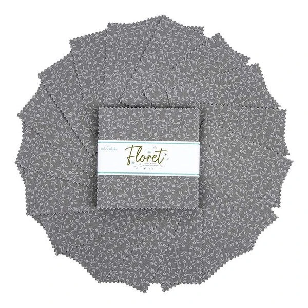 Floret Gray 5" Stacker 2 Floret Gray 5" Stacker - Image 2