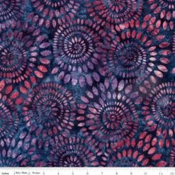 Expressions Batiks Dahlias Denim Bijou