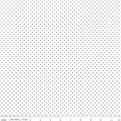 Swiss Dot On White Denim