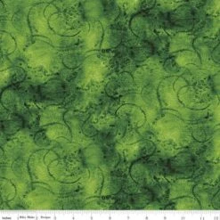 Painter's Watercolor Swirl Dark Green