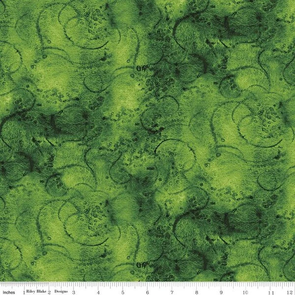 Painter's Watercolor Swirl Dark Green 1 Painter's Watercolor Swirl Dark Green