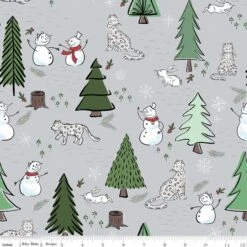 Flannel Snow Leopard Main Silver