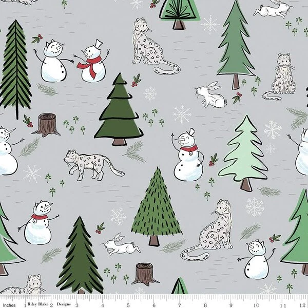 Flannel Snow Leopard Main Silver 1 Flannel Snow Leopard Main Silver