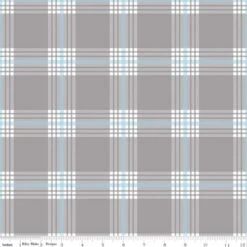 Flannel Snow Leopard Plaid Gray