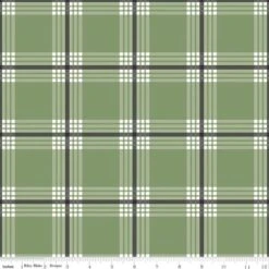 Flannel Snow Leopard Plaid Green