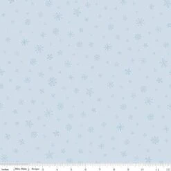 Flannel Snow Leopard Snowflakes Ice Blue