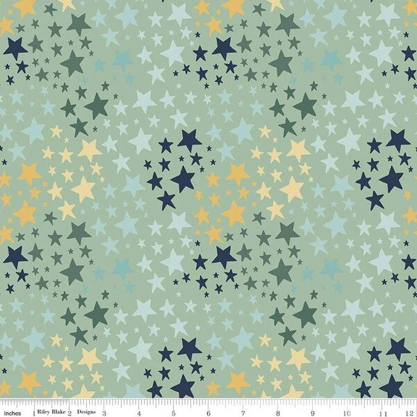 Flannel It's A Boy Stars Sage 1 Flannel It's A Boy Stars Sage