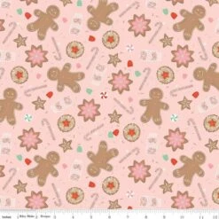 Flannel Gingerbread Cookies Pink