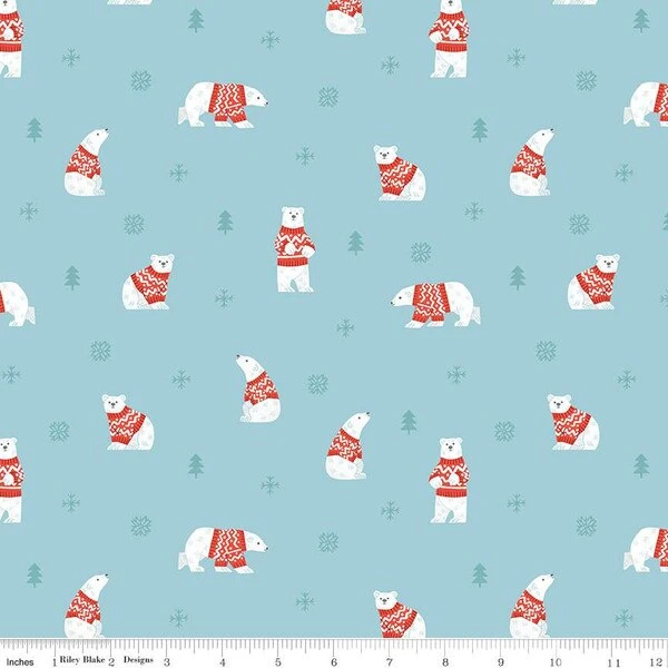 Flannel Northern Lights Polar Bears Sky 1 Flannel Northern Lights Polar Bears Sky