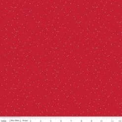 Flannel Snow Dots Red