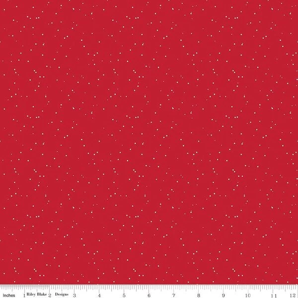 Flannel Snow Dots Red 1 Flannel Snow Dots Red