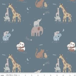 Flannel Safari Stargazing Boy Main Dark Blue
