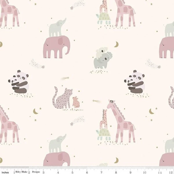 Flannel Safari Stargazing Girl Main Cream 1 Flannel Safari Stargazing Girl Main Cream
