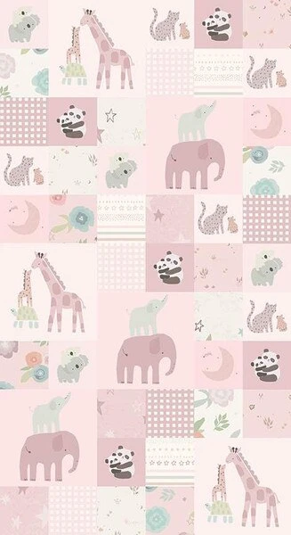 Flannel Safari Stargazing Girl Cheater Print Pink 2 Flannel Safari Stargazing Girl Cheater Print Pink - Image 2
