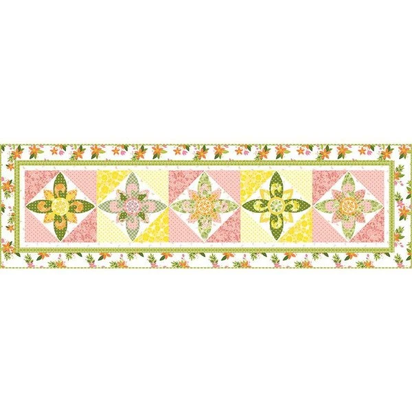 Jillily Studio Pink Lemonade Table Runner Pattern 1 Jillily Studio Pink Lemonade Table Runner Pattern