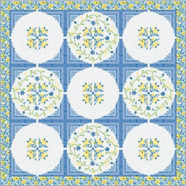 Jillily Studio Rainy Day Blues Quilt Pattern 1 Jillily Studio Rainy Day Blues Quilt Pattern