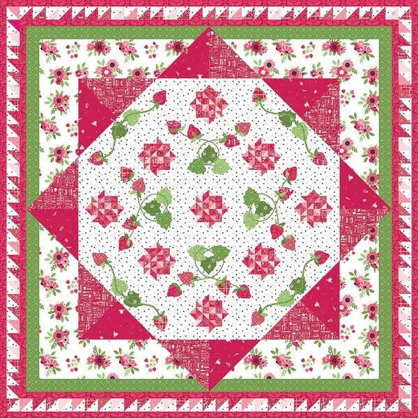 Jillily Studio Strawberry Tart Quilt Pattern 1 Jillily Studio Strawberry Tart Quilt Pattern