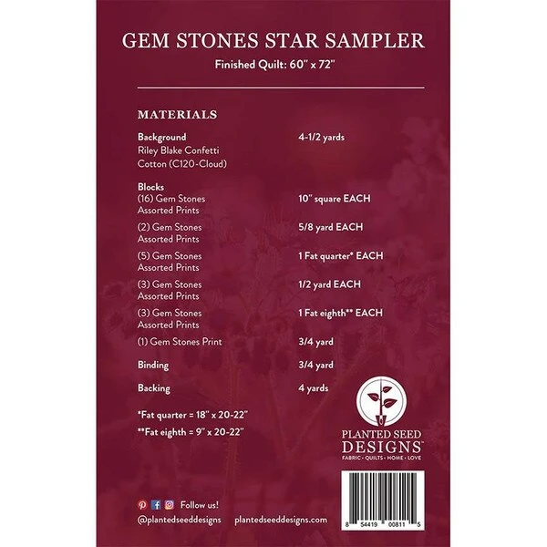 Gerri Robinson Gem Stones Star Sampler Quilt Pattern 2 Gerri Robinson Gem Stones Star Sampler Quilt Pattern - Image 2