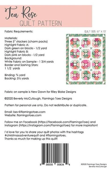 Beverly McCullough Tea Rose Quilt Pattern 2 Beverly McCullough Tea Rose Quilt Pattern - Image 2