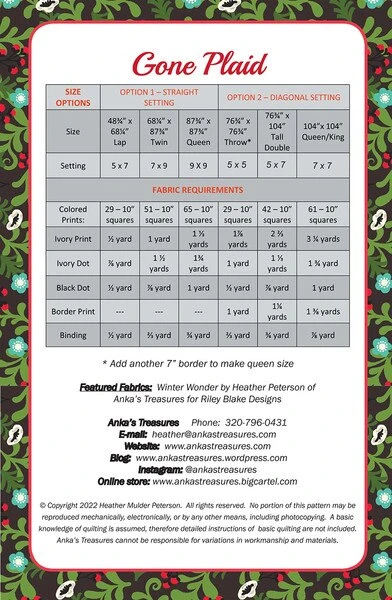 Heather Peterson Gone Plaid Quilt Pattern 2 Heather Peterson Gone Plaid Quilt Pattern - Image 2