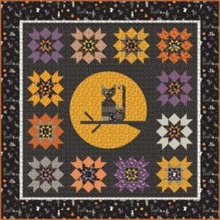 Sandy Gervais Meowing At The Moon Quilt Pattern