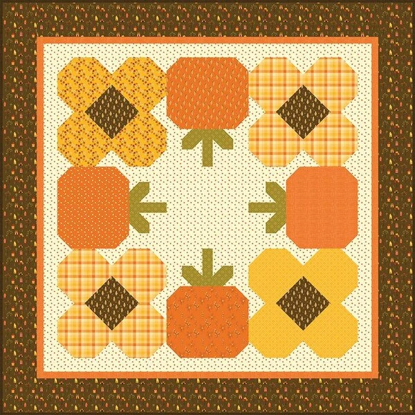 Sandy Gervais Pumpkin Parade Runner And Quilt Pattern 2 Sandy Gervais Pumpkin Parade Runner And Quilt Pattern - Image 2