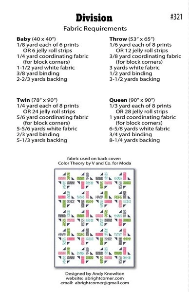 A Bright Corner Division Quilt Pattern 2 A Bright Corner Division Quilt Pattern - Image 2