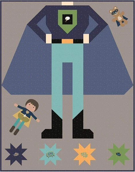 Jennifer Long Be A Superhero - Be Brave Quilt Pattern 1 Jennifer Long Be A Superhero - Be Brave Quilt Pattern