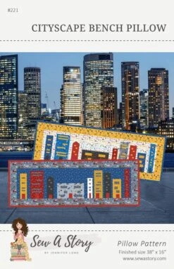 Jennifer Long Cityscape Bench Pillow Pattern