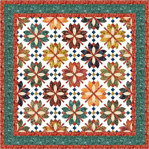 Sew-N-Quilt Flowers Through The Lattice Quilt Pattern 4 Sew-N-Quilt Flowers Through The Lattice Quilt Pattern - Image 4