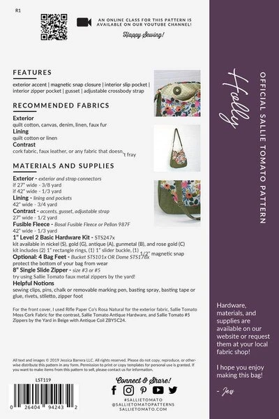 Sallie Tomato Holly Bag Pattern 2 Sallie Tomato Holly Bag Pattern - Image 2