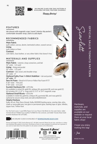 Sallie Tomato Scarlett Bag Pattern 2 Sallie Tomato Scarlett Bag Pattern - Image 2
