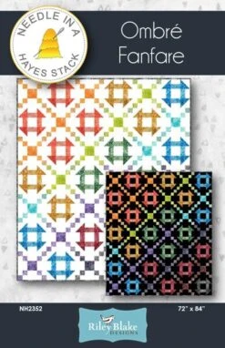 Needle In A Hayes Stack Ombre Fanfare Quilt Pattern