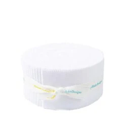 Confetti Cottons Riley White 2 1/2" Rolie Polie