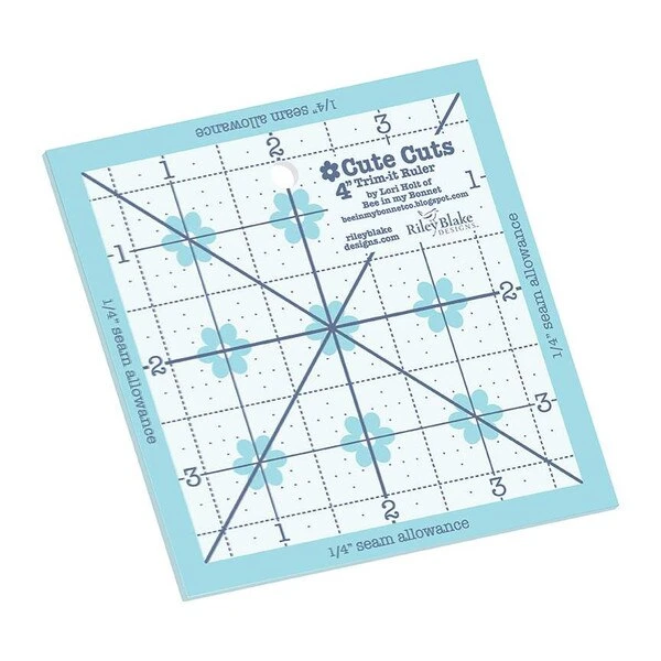 Lori Holt Cute Cuts™ Trim-it™ Ruler 4" X 4" 1 Lori Holt Cute Cuts™ Trim-it™ Ruler 4" X 4"