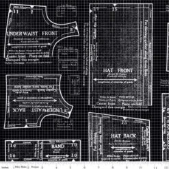 Wide Back Sew Journal 18-Inch Doll Pattern Black