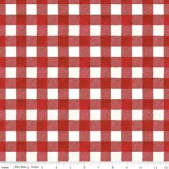 Wide Back White As Snow Buffalo Plaid Red